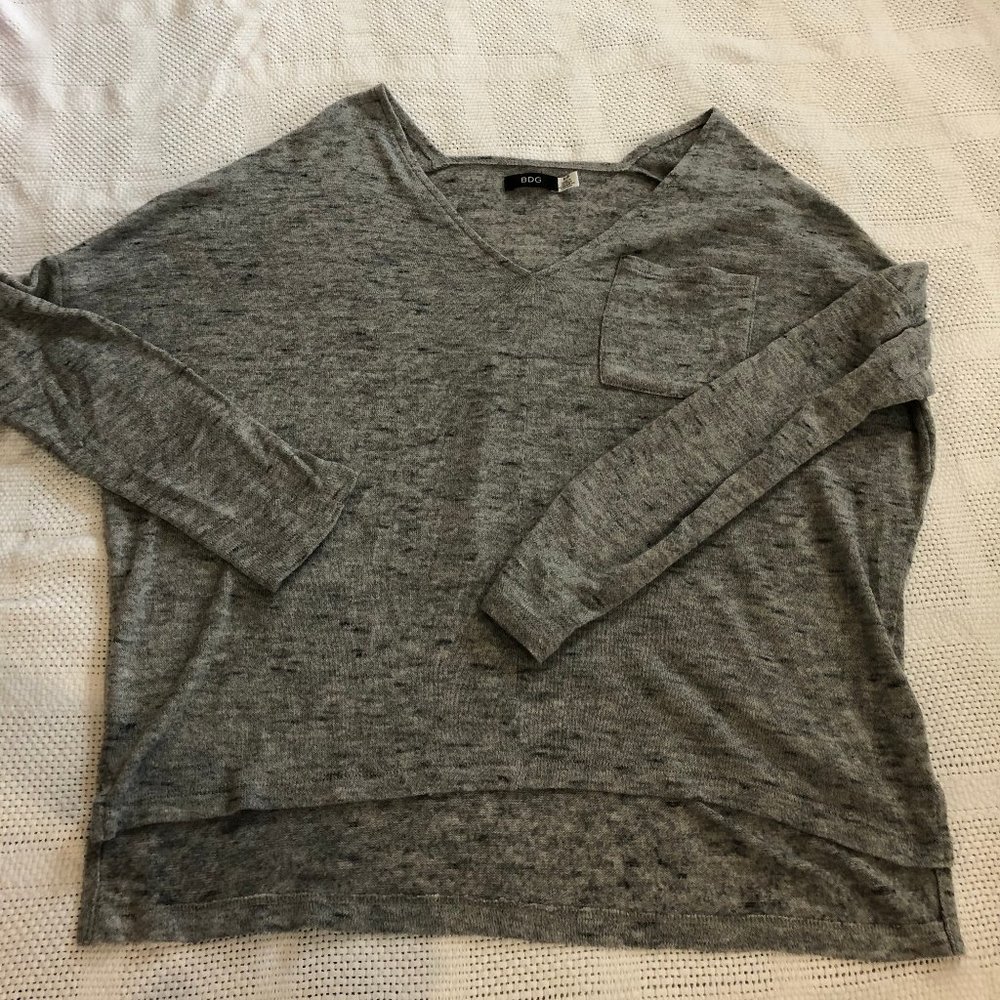 BDG Oversized Lightweight Grey Sweater
